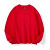 Sudadera Gruesa de Felpa Zorro Plateado de Peso Pesado 450g para Otoño e Invierno, Chaqueta Unisex, Sudadera de Marca Moderna Holgada con Cuello Redondo para Hombre con Forro de Felpa