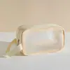 Bolsa de Higiene Pessoal Portátil Transparente Fosca à Prova d'Água Espessa de Grande Capacidade Estilo Coreano Saco de Maquiagem à Prova de Poeira