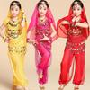 Traje de danza del vientre para niños al por mayor ropa de actuación ropa de danza india ropa de actuación en escenario manga corta
