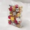 Decorações de Natal bolas galvanizadas Enfeites de árvore de Natal bolas decorativas bolas penduradas 3cm/33pcs Conjunto de bolas de Natal