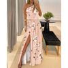 Moda Femenina Verano 2026, Vestido Elegante de un Hombro Estilo Comercio Exterior, Vestido Sexy sin Mangas de Cintura Alta con Abertura