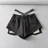 Shorts Esportivos Casuais da Moda Petite para Mulheres no Verão, Design Alongador de Pernas, Hot Pants em A, Calças Slim de Perna Larga