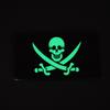 Haike Outdoor Insignia Luminosa Pirata Barbanegra Edward Velcro Insignia de Moral Táctica Reflectante Adhesivo para Bolsa