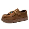 Zapatos de Hombre Primavera y Otoño Nuevos Planos Retro Puntera Redonda Juventud de Hombre Con Cuentas de Caña Baja de Moda Casual Birkenstocks