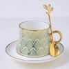 Ins Nuevo Estilo Chino Moda Nacional Lujo Ligero Cerámica Taza de Café Fresca Pequeña Capital Té Perfumado Té Negro Set de Tazas de Café Regalo