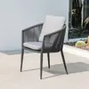 Silla de ratán para ocio al aire libre, patio de villa, terraza exterior, silla de ratán para una persona, balcón, silla de comedor de aleación de aluminio, silla con respaldo