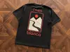 Nova Camiseta Casablanca de Manga Curta Marca Nicho Tendência Personalizada Porta Fantasia Azul Letra Vermelha Casa Estampada