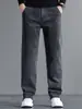 Jeans sob medida da fábrica de origem, calça masculina longa fashion de todas as estações, grossa, corte slim, perna reta, perna reta pequena
