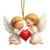 Transfronterizo Nuevo Gran Venta Plano 2D Acrílico Ángel de San Valentín Mochila Colgante para Coche Decoración Colgante para el Hogar