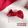 Pinza para el pelo con lazo grande de terciopelo rojo japonés, pinza para el pelo de niña, princesa delicada, parte trasera de la cabeza, clip superior, clip para el flequillo