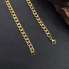 Joyería transfronteriza moda europea y americana nuevo collar de oro chapado en oro de 18K para hombre hip-hop collar cubano fabricantes al por mayor