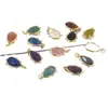 WT-P1974 Exquisite Gota d'Água Colorida Colorida Multicor Opcional Pedra Lápis Lazúli Pó de Cristal Brincos Pingente Acessórios
