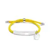 Pulseira Personalizada Logo de Publicidade Transfronteiriça Personalizado Multicolorida Pequena Redonda Arco-Íris Presente de Feriado Aço Titânio Gravação Pulseira Trançada
