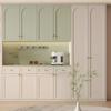 Fábrica de Foshan, casa inteira, painel de parede de guarda-roupa francês de madeira maciça personalizado, porta de armário de cozinha de madeira personalizada, processamento feito sob medida