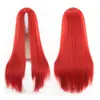 Peruca Cosplay Anime Personalizada Cabelo Longo Liso Colorido Repartição Média 70cm Touca Transfronteiriça Europeia e Americana Fabricante Atacadista