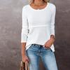 2021 outono e inverno europeu e americano novo amazon feminino waffle moda costas ocas gola redonda manga comprida suéter solto