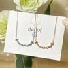 Collar de Plata Esterlina S925 Sonrisa Femenino Diseño Nicho Colgante Trenzado Entrelazado Cadena Clavícula Personalizado Versátil Collar de Alta Gama