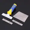 Cabo de plástico bicolor lâmina de limpeza decoração costura bonita construção remoção de cola limpeza de azulejo cerâmico espátula para massa corrida espátula para massa corrida de parede