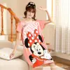 Pijamas de Sudeste Asiático Verano Sueltos Talla Grande Dulce Manga Corta Longitud Media Niña Suelta Manga Corta Bata de Noche para Comercio Exterior