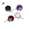 Pendientes de Aleación de Titanio F136 con Garras Incrustadas y Perlas de Vidrio, Clavos de Bola para Labios de Alta Transparencia, Cabezal de Repuesto para Joyería de Piercing de Nariz