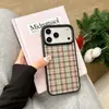 Funda Magnética Sencilla de Cuadros Estilo Coreano Adecuada para Apple 17 Pro Max, iPhone 16 Pro, Funda Dura Premium 15/14