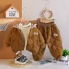 Traje de invierno elegante y grueso para niños, forrado de polar, para otoño e invierno, ropa de invierno nueva, conjunto casual ligero de algodón de tres piezas para bebés