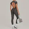 Mono de malla de manga corta transfronterizo para yoga para mujer, ajustado, transpirable y realzador de cadera, adecuado para fitness y deportes, modelo 7052