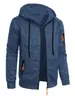 Nueva Sudadera con Capucha de Punto Jacquard Casual Deportiva para Hombre