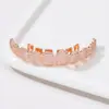 Joia Dental de Dez Dentes Mais Vendida da Amazon, Micro-Incravada com Zircônia, Grillz de Hip Hop Transfronteiriço, Aparelho de Dentes Hip Hop de Halloween