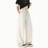 Pantalones caqui holgados de estilo deportivo para exteriores para hombre, pantalones casuales ligeros de trabajo, pantalones rectos holgados de verano que estilizan