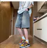 Shorts Jeans Masculino 2026 Novo Verão Fino Retrô Americano High Street Reta Cinco Pontos Tendência Shorts Masculino