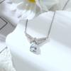 Collar Personalizado Tonglin Transfronterizo Nuevo de Plata de Ley S925 con Circonita de Gota de Agua, Colgante Versátil de Diseño de Nicho, Mismo Estilo que las Grandes Marcas