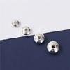 Plata de Ley S925 Cuentas de Ábaco Cuentas Espaciadoras Accesorios Cuentas Planas DIY Pulsera Tejida a Mano Collar Joyería Al por Mayor