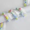 Adorno de Mariposa de Encaje Plisado de Chifón Colorido de 1.9 cm para Ropa, Lencería, Textiles del Hogar y Accesorios Decorativos