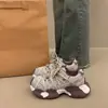 Zapatillas tipo dad con cordones únicas para mujer, nuevo modelo otoño 2026, que aumentan la altura, estilizan, versátiles, ligeras, zapatos casuales deportivos