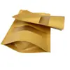 Bolsa Kraft Auto-Soportante con Cierre Ziplock, Empaque para Té, Snacks, Frutas Secas, Bolsa de Empaque con Cierre Retorcido, Espesada, Esmerilada, de Fábrica