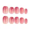 Mini Unhas Postiças com Gradiente de Blush Minimalista Vendedor de Sucesso Transfronteiriço Xiaohongshu Arte de Unha Peças de Unha