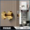 Cerradura redonda de un solo lado Le Lang aleación de zinc cerradura de puerta invisible cerradura esférica simple cerradura de puerta de pared de fondo interior dormitorio cerradura oscura