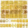 220 piezas de trenza grande y sucia, accesorios de decoración para pelucas, DIY, trenza de pelo largo, colgante de metal, extensión de cabello, anillo, joyería