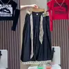 Traje de Verano para Niñas 2025 Nuevo de Moda para Niños Grandes Moda Camiseta de Manga Corta Jeans Dulces y Frescos para Niña Conjunto de Dos Piezas