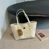 Bolso tote tejido de moda estilo coreano para mujer, nuevo bolso de hombro casual de moda 2026, bolso de gran capacidad para el antebrazo