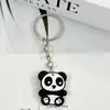Lindo Dibujo Animado Oso Panda Pequeño Goma Suave de PVC Accesorios Creativos Llavero DIY Adornos Colgantes Adornos de Llavero Colgantes