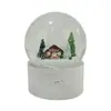 Bola de Cristal Regalo de Navidad Personalizado Bola de Nieve Casa de Navidad Decoración del Hogar Escritorio Artesanías de Resina Adornos