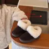 Sapatos Infantis Qqo 2026 Estilo Novo de Inverno Botas de Neve de Couro Genuíno Infantis para Meninos e Meninas, Sapatos Quentes de Algodão com Lã Genuína