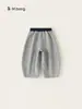 Ropa para niños Youbao: pantalones de lunares para niños, pantalones casuales para niñas, pantalones casuales infantiles de bloques de color con corte curvo, pantalones tipo zanahoria para bebé, modernos