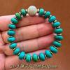 Pulsera de Ágata Antigua con Cuentas Dzi de Xizang para Hombres, Grabada con Patrones Hexagonales, Joyería de Estilo Étnico, Artesanía Hecha a Mano, Venta al por Mayor