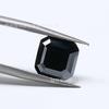 Wuzhou Pedra Preciosa Asscher Moissanita Preta Quadrada Chanfrada Joias de Moissanita Pedra de Combinação 0,5-3Ct sobre Caneta de Perfuração