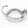 Candado de Castidad para Hombres Gancho de Acero Inoxidable Anillo de Resorte para Dividir el Huevo Jaula Cb Diversión de Entrenamiento Sm Jaula para Pájaro de Abstinencia Cinturón Auxiliar C275