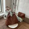 Bolsa Grande de Palha Vintage Feminina 2026 Nova Moda Outono Bolsa Transversal Textura de Alta Qualidade Bolsa de Ombro Único para o Dia a Dia