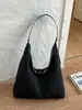 2025 Nueva Bolsa de Mezclilla de Gran Capacidad para Mujer Bolso Artístico Versátil de Hombro Único Bolso Tote Casual Rayado